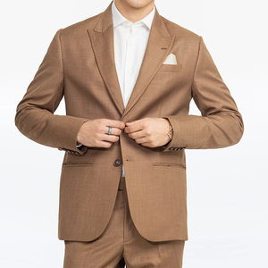 Fashion New Style 100% Polyester Mandarin Collar Single Breasted White Coat Pant Men's Two Piece Business Wedding <b>Suit</b> - Product Image 1
