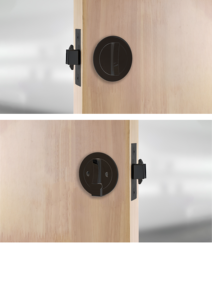 Modern Zinc Alloy Mortise <b>Door</b> Handle Set Round Rose Plate Circular Recessed Flush Concealed Lever Interior <b>Lock</b> <b>Hardware</b> - Product Image 1