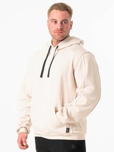 Sweats à capuche crème de haute qualité avec cordons, en molleton uni, à épaules tombantes, pour hommes, en coton, vente en gros, personnalisables par impression et broderie - Product Image 6
