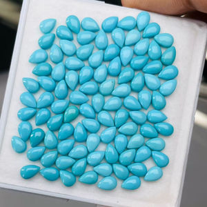 Turquoise naturelle d'origine Arizonienne, qualité AAA, avec un lustre exceptionnel et une couleur excellente, parfaitement taillée et polie, utilisée dans la bijouterie. - Product Image 1