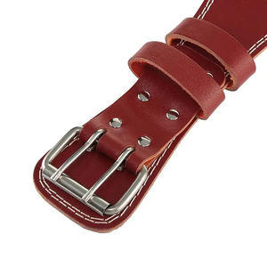 Cinturón de Soporte Lumbar Profesional para Levantamiento de Pesas, de Cuero Genuino, para Gimnasio y Entrenamiento, con Logotipo Personalizado - Product Image 3