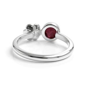 Natural Reg Garnet 925 Sterling Silver <b>Ring</b> Birthstone <b>Ring</b> Handmade <b>Adjustable</b> <b>Ring</b> Dainty Flower <b>Ring</b> - Product Image 3