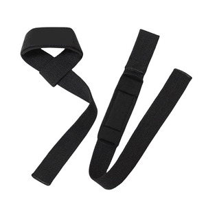 Sangles de levage en coton avec rembourrage en néoprène, accessoires de gym professionnels pour la musculation et l'haltérophilie, vente en gros - Product Image 1