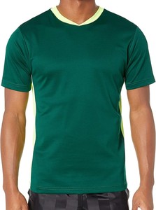 Camiseta de Fútbol Verde para Hombre, Manga Corta, Cuello en V, Absorbe la Humedad, Transpirable, 100% Poliéster, Ropa Deportiva, Personalizable para Equipos - Product Image 3