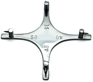 Dental Orthodontic Boone Gauge Stainless Steel <b>Bracket</b> Positioning Tool 3 Jaw Positions <b>Silver</b> Manual Instrument Class Ergonomic - Product Image 1