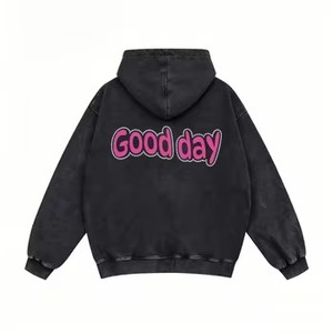 Sudadera con Capucha de Algodón Grueso de 250g, Estilo Retro Urbano, con Estampado de Dibujos Animados, Diseño Ecológico y Forrado; Impresión Digital Personalizable - Product Image 2