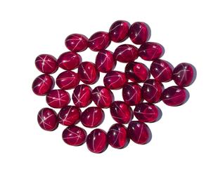 Rubí Estrella Roja de Alta Calidad 3A, Rubí Estrella Roja Ovalado Transparente, Gema Suelta para Joyería, Precio al por Mayor - Product Image 1