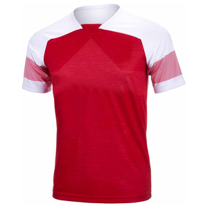 เสื้อฟุตบอลแขนสั้นแห้งเร็ว OEM น้ำหนักเบา ผลิตอย่างมืออาชีพ สวมใส่สบาย เหมาะสำหรับฟิตเนส ยอดนิยม - Product Image 1