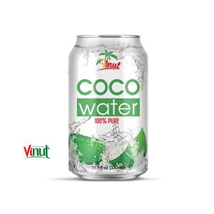 Agua de coco enlatada de 330ml con agua potable de pulpa directamente del Director del fabricante de Vietnam - Product Image 2