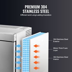 Attrezzatura di Refrigerazione per Cucine Commerciali, Congelatore Rapido da 32 L/1,1 Piedi Cubi, Congelatore a Pozzetto con 4 1/3 Vassoi, Congelatore a Raffreddamento Rapido - Product Image 6