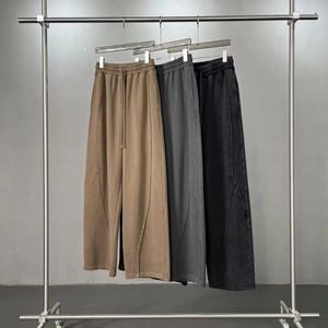 Men's Casual Fashion <b>Trousers</b> Wash Straight Heavyweight Baggy Pants High Quality for Everyday Use. - Product Image 1
