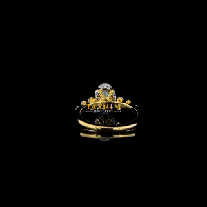Anillo de Compromiso Tasnim para Mujer, Chapado en Oro de 18K, con Moissanita VVS, Corte Pera, Engaste de Garras, Estilo Clásico, Banda de Diamantes - Product Image 2