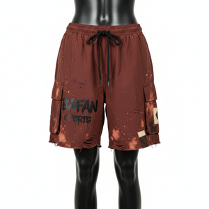 Shorts de bain pour femmes 120 GSM, séchage rapide, polyester et élasthanne, couleur rouille, lavage décoloré, logo personnalisé imprimé à l'écran. - Product Image 6