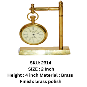 Vintage Navy Antique Brass Table <b>Clock</b> Retro Office Decor Fully Handcrafted Double-Sided Desk Trophy Quazi Motive for Home Use - Product Image 4