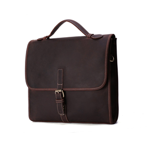 Maletín de Negocios de Cuero Genuino Personalizado con Logotipo, Maletín de Viaje de la India - Product Image 1