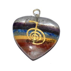Compre los Colgantes de Corazón con Chakra Om Más Vendidos - Product Image 5