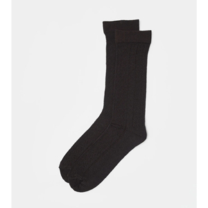 <b>Women</b> <b>Black</b> Crew <b>Socks</b> Thick Knitted Ribbed Cuff Thermal Warm Winter Daily <b>Socks</b> - Product Image 1