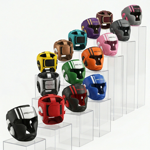 Protector de Cabeza de Boxeo de Cuero Personalizado de Alta Calidad 100%, Nuevo OEM, para Entrenamiento de MMA y Kickboxing, Protección Resistente - Product Image 1
