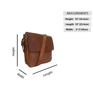 Sac bandoulière vintage en cuir véritable pour femme – Sac messager léger avec fermeture éclair sécurisée - Product Image 6