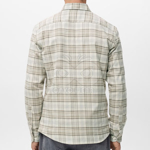 Camisa de franela para hombre con diseño clásico a cuadros, MOQ bajo, nueva, con botones, manga larga, tela suave, para camping y senderismo. - Product Image 2