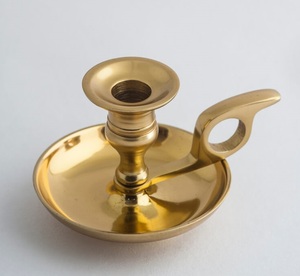 <b>Brass</b> Metal Taper Candle Holder Decorative <b>Candlestick</b> Stand for Home Wedding Hotel Use - Product Image 4