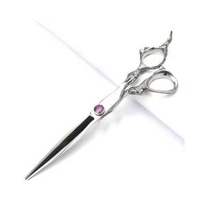 Ciseaux de coiffure professionnels Morje Surgical en acier inoxydable 440C, lame tranchante, manche moyen, pour droitiers, 28 dents - Product Image 1