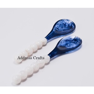 Custom Logo Resin <b>Salad</b> Server Set Kitchen Tools Unique Swirl Resin <b>Salad</b> <b>Spoon</b> Set Tableware Serving <b>Spoon</b> Households Items - Product Image 4