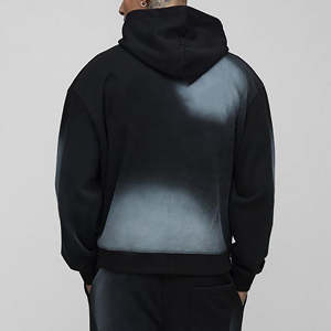 Sudaderas con Capucha de Primera Calidad para Hombre, Tallas Grandes, Bordadas, con Efecto Desgastado por el Sol, Hombros Caídos, Lisas, Personalizables, 100% Algodón, OEM ODM - Product Image 2