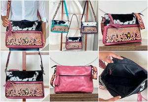 2026 Premium High Quality New Cowhide Fur <b>Leather</b> Handbag Bohemian Style Handmade Hot Selling Super September <b>Bags</b> for Women's - Product Image 3