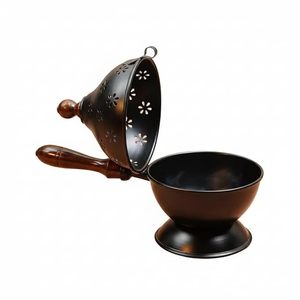 Elegant Religious Metal Aroma <b>Burner</b> with Incense and Aroma <b>Oils</b> Hand-made & Eco-Friendly for Bedroom and Living Area - Product Image 2