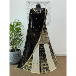 Presenting New Fancy Heavy Embroidery and 5mm <b>Sequins</b> Work <b>Top</b> - Plazzo With Dupatta - Product Image 1