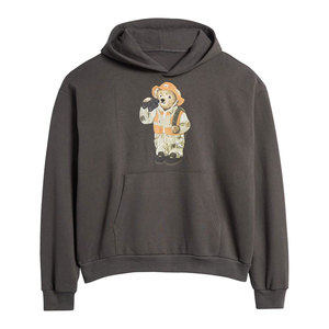 Sweat à capuche vintage délavé à l'acide pour hommes et femmes |   Pull-over streetwear surdimensionné et épais |   Fournisseur de sweats à capuche personnalisés OEM ODM - Product Image 1