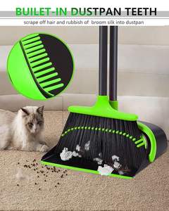 Ensemble balai et pelle pour l'amélioration de la maison, balai à long manche de 52 pouces avec pelle, ensemble combiné pour le nettoyage des sols de la maison, de la cuisine, de la salle et du bureau - Product Image 3