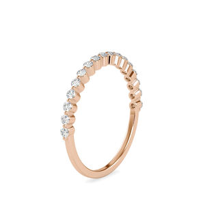 Anillo de Boda de Diamantes Cultivados en Laboratorio, Medio Anillo de Boda de Diamantes de Oro de 14K para Mujer - Product Image 2
