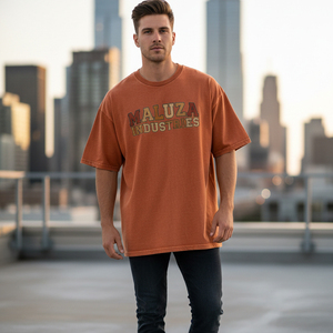 Camiseta Retro Oversize para Hombre, Etiqueta Personalizada, Estilo Urbano, Algodón Pesado, Lavado Ácido, Lisa, Corte Holgado, 2026 - Product Image 6