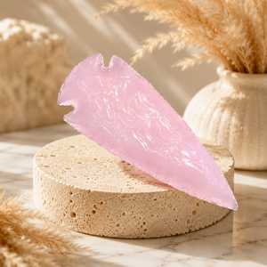 Puntas de Flecha Talladas a Mano en Cristal de Cuarzo Rosa Natural de 4 Pulgadas, Venta al Por Mayor, Cristal Curativo, Feng Shui - Product Image 6
