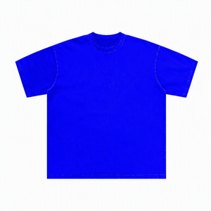 T-shirt décontracté pour homme, manches courtes, col rond, couleur unie, tissu tricoté, coupe classique - Product Image 2