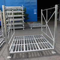 Palette en acier pliable conçue pour un stockage peu encombrant, un support de charge solide et une manipulation efficace dans les opérations d'entrepôt