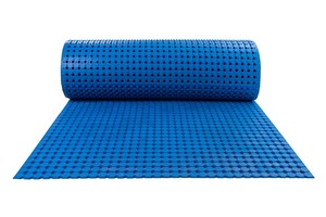 Tapis antidérapant pour piscine, enroulable, imperméable, en caoutchouc bleu, avec drainage, pour zones extérieures humides, terrasses de piscine commerciales - Product Image 6
