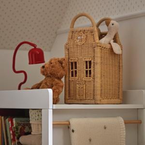 Cesta de Almacenamiento Tejida a Mano para Niños, en Forma de Casa, de Mimbre, para Cuarto de Bebé, Venta al Por Mayor, Proveedor Ecológico - Product Image 3