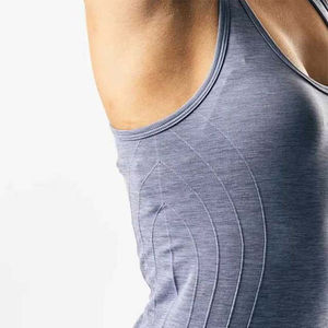 Camisetas sin mangas de punto transpirables de cuello redondo para mujer, talla grande, para deportes de verano, fitness, uso casual, algodón ecológico de secado rápido - Product Image 5