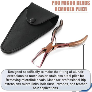 Accessoires professionnels pour l'élimination des extensions de cheveux, outils pour extensions de cheveux à micro-anneaux, pinces, conception personnalisée en acier inoxydable - Product Image 3