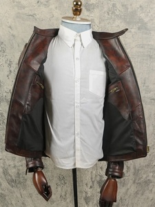 Men's Vintage Distressed Genuine Cowhide Leather Motorcycle Biker <b>Jacket</b> Custom Logo Streetwear Cafe <b>Racer</b> Retro Winter <b>Jacket</b> - Product Image 4