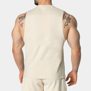 <b>Men</b> Cutt Sleeveless Crew Neck Sporty Fashionable <b>Singlet</b> Solid Color Hot Selling Muscle Fit Comfortable Breathable Quick Dry - Product Image 5