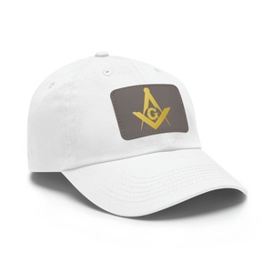 Gorra de Béisbol de Lujo Master Mason Blue Lodge con Parche de Cuero Genuino y Logotipo Dorado, Ajustable - Product Image 2