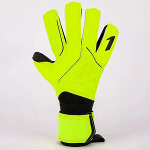 Gants de gardien de but de football, à doigts entiers, vert néon, respirants, antidérapants, fermeture auto-agrippante, unisexe - Product Image 6