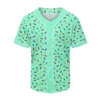 Maillot de baseball/softball personnalisé à manches courtes de haute qualité, 100 % polyester, effet glacé pour design 'Drip'