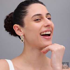 PRAO Glorious Crystal Gemstone Stud Pendientes Elegante Crystal para Mujer - Product Image 2