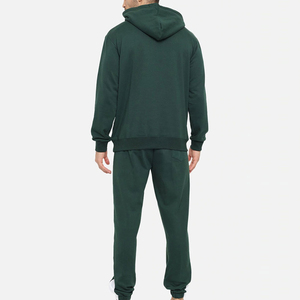 Conjunto Deportivo con Capucha para Hombre, Color Verde y Blanco, Sudadera y Pantalones Casuales, 100% Algodón, Felpa Francesa, Ropa de Otoño - Product Image 5