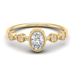 Anillos de compromiso REYES elegantes de plata de ley 925 con corte ovalado de moissanita de 0.54 quilates para mujer, certificados por GRA, joyería fina solitaria. - Product Image 6